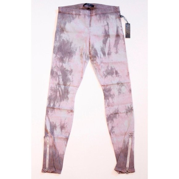 JOE's JEANS The LEGGING Camo DENIM Side Seam ANKLE Zip JEGGINGS Tie Dye M - Picture 1 of 2